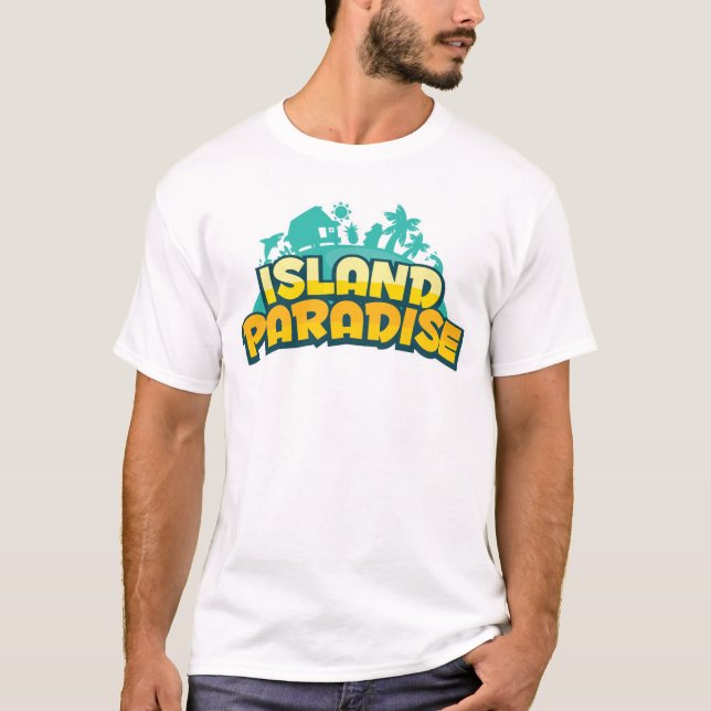 Insel-Paradies - der T - Shirt der Männer (Vorderseite)