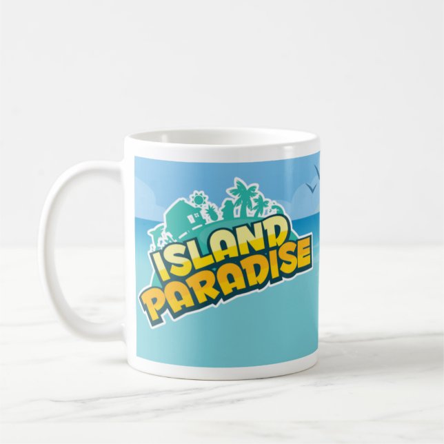Insel-Paradies-Szenen-Tasse Kaffeetasse (Links)