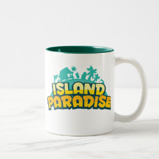 Insel-Paradies-Tasse Zweifarbige Tasse