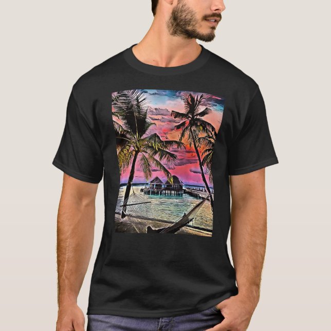 Insel Paradise Malediven 1 T-Shirt (Vorderseite)