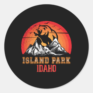 Insel Park Idaho Vacation Wandern Runder Aufkleber