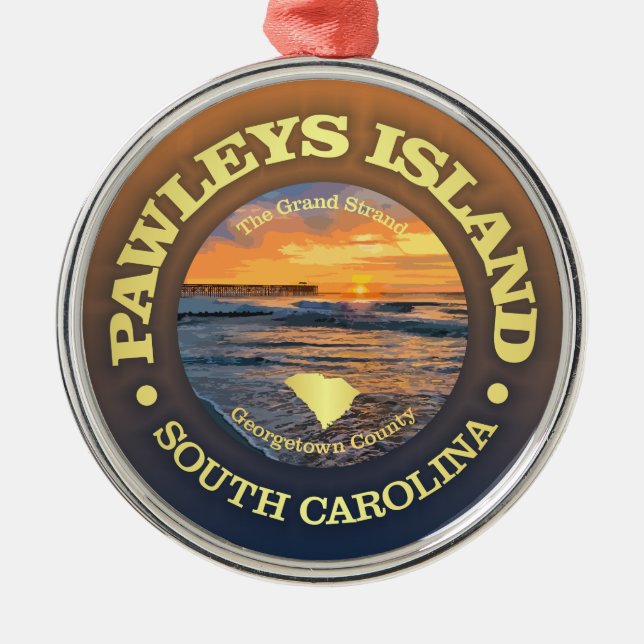 Insel Pawleys (C) Ornament Aus Metall (Vorne)