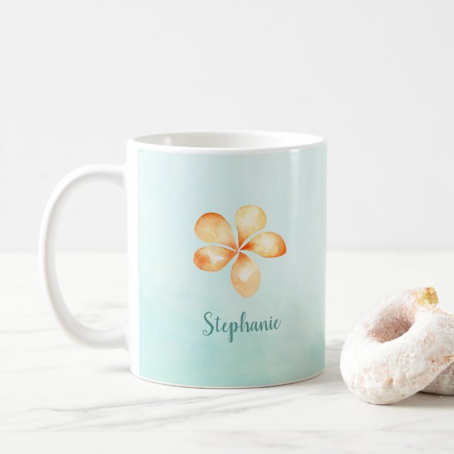 Insel Plumeria Tasse (Mit Donut)