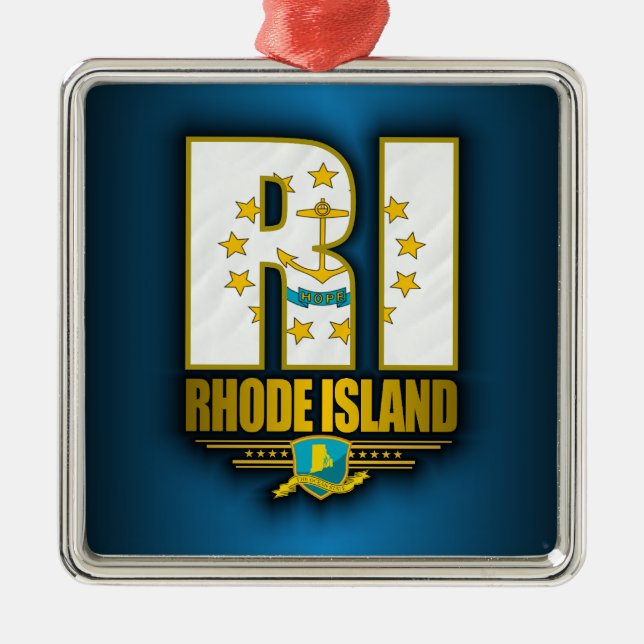 Insel Rhode (RI) Ornament Aus Metall (Vorne)