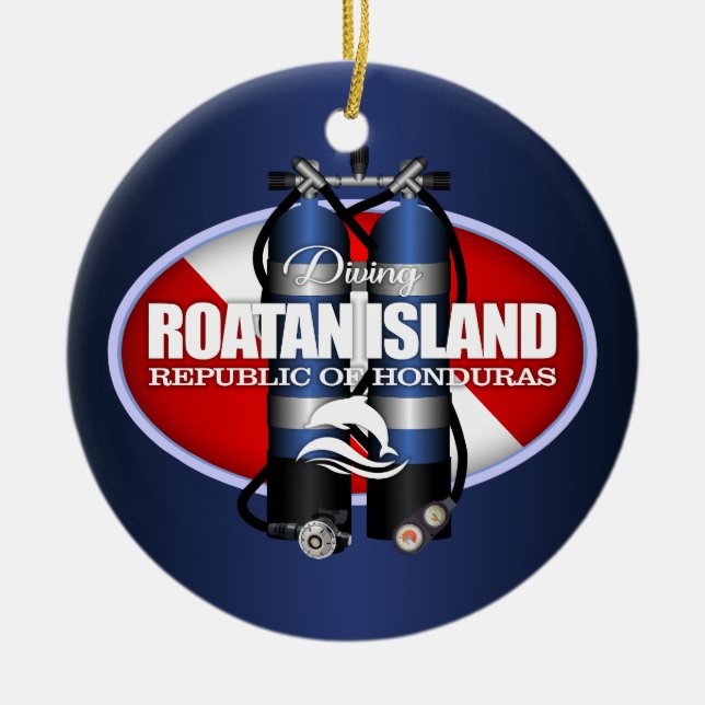 Insel Roatan (ST) Keramik Ornament (Vorne)