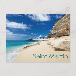 Insel Saint Martin. Karibik Postkarte