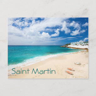Insel Saint Martin. Karibik Postkarte