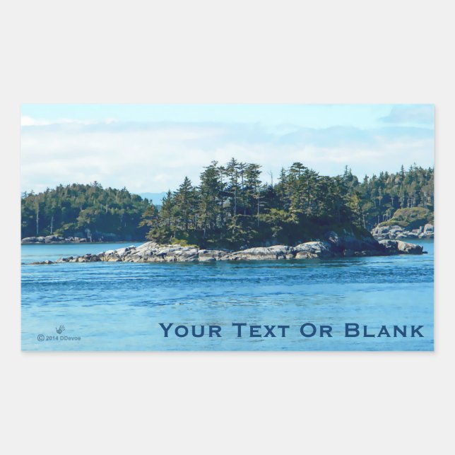 Insel Salish Rechteckiger Aufkleber (Vorderseite)