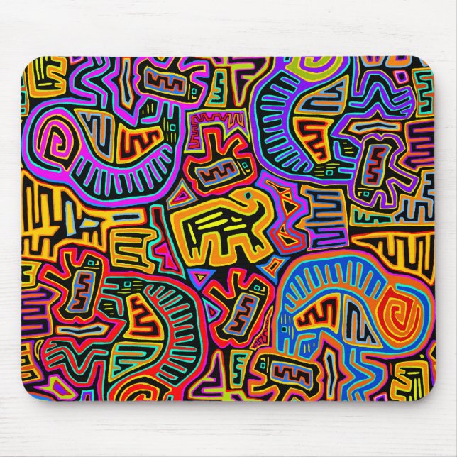 Insel San Blas Mola Collage Mousepad (Vorne)