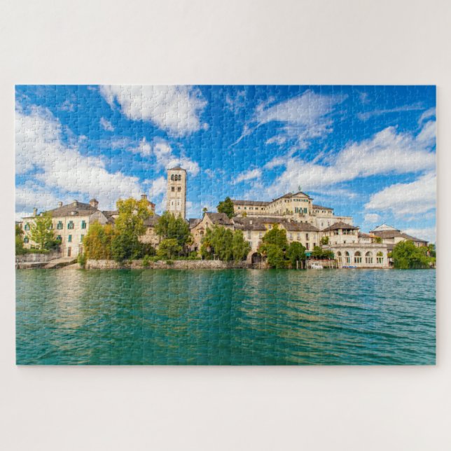 Insel San Giulio im Orta-See, Italien Puzzle (Horizontal)