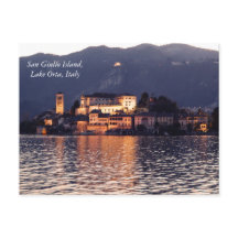 Insel San Giulio, Orta-See, Italien, bei Dämmerung