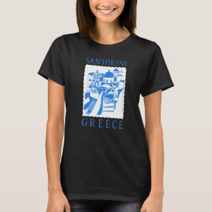 Insel Santorin Traditionelle weiße Häuser orthodox T-Shirt