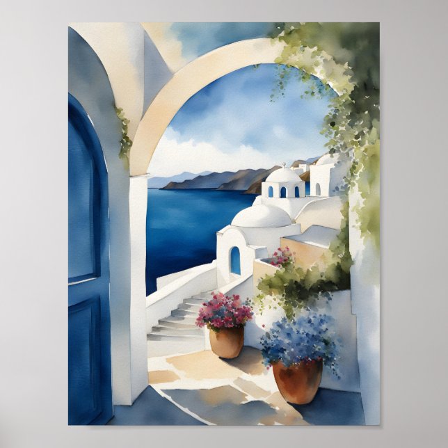 Insel Santorini Griechenland Poster (Vorne)