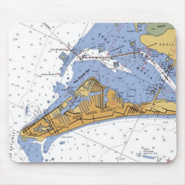 Insel-Seediagramm-Mausunterlage Annas Maria Mousepad (Vorne)