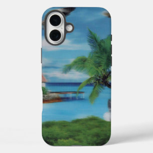 Insel Serenity Tropische Strandszene Achempong D iPhone 16 Plus Hülle