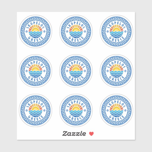 Insel Skopelos, Griechenland, Mehrfachpackung Aufkleber (Blatt)