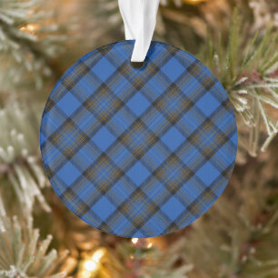 Insel Skye Blau Tartan Karo Ornament