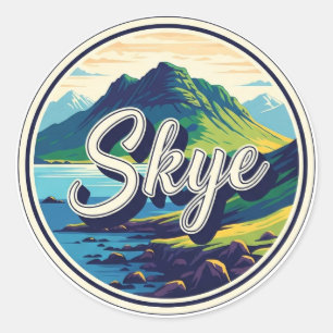 Insel Skye Herbrides Schottland Reise Runder Aufkleber