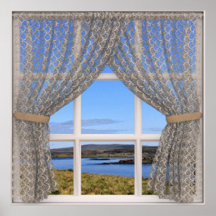 Insel Skye (Schottland) Falsche Fensteransicht mit Poster