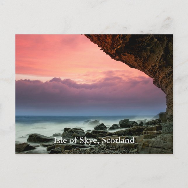 Insel Skye (Schottland), mit einer Kennzeichnung v Postkarte (Vorderseite)