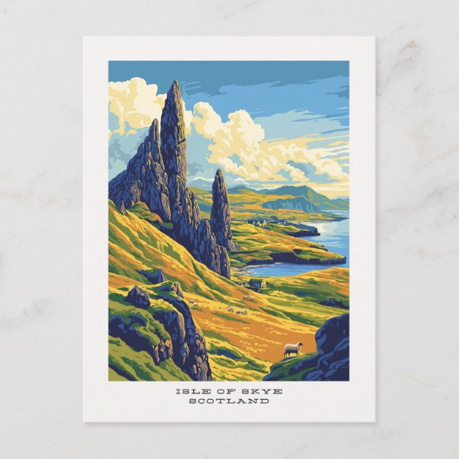 Insel Skye Schottland - Postkarte (Vorderseite)