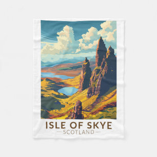 Insel Skye Schottland Reise Kunst Vintage Fleecedecke