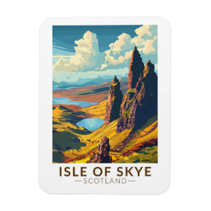 Insel Skye Schottland Reise Kunst Vintage Magnet