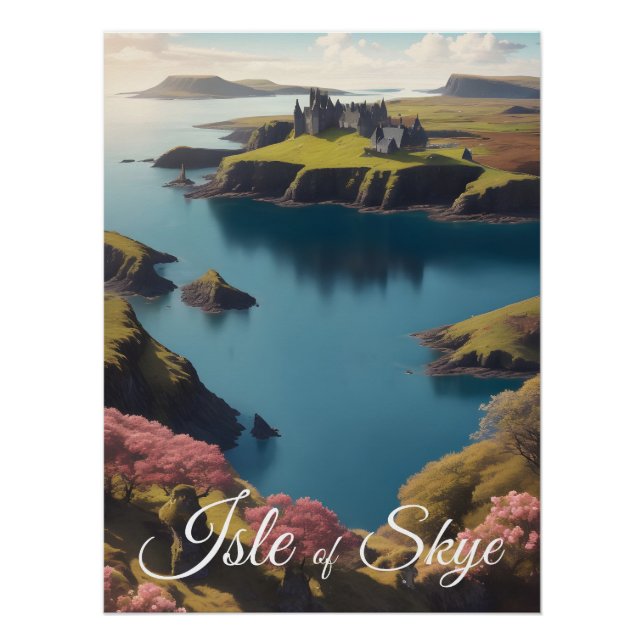 Insel Skye Schottland Reiseplakat Poster (Vorderseite)