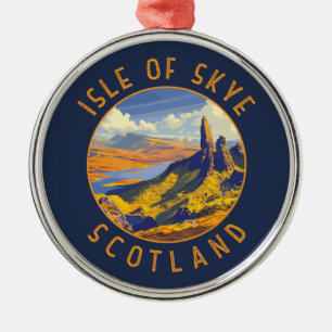 Insel Skye Schottland Retro Distressed Circle Ornament Aus Metall