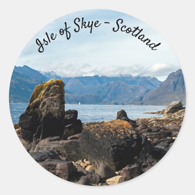 Insel Skye - Schottland, Vereinigtes Königreich Runder Aufkleber (Vorderseite)