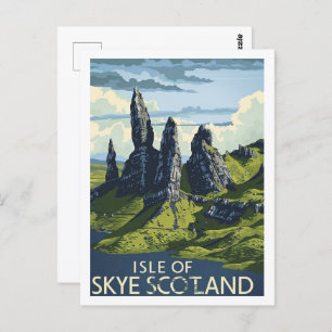 Insel Skye Schottland Vintag Berühmter Reiseort Postkarte