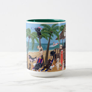 Insel-Sommer-Ferien Labradors Zweifarbige Tasse