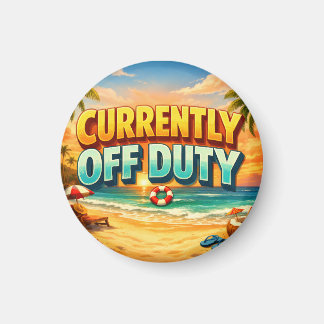 Insel-Sonnenuntergangsstrand derzeit außer Dienst Magnet