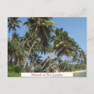 Insel Sri Lanka Vintage Reise Tourismus Zusatz Postkarte
