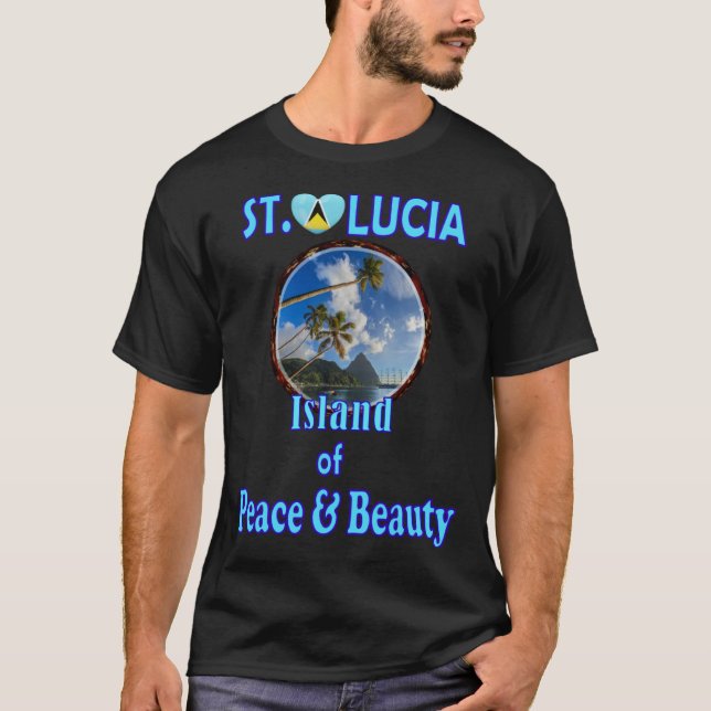Insel St. Lucia T-Shirt (Vorderseite)