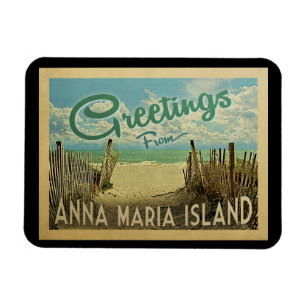 Insel-Strand-Vintage Reise Annas Maria Magnet