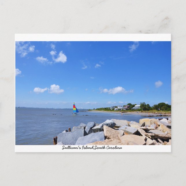 Insel Sullivan Charleston South Carolina Postkarte (Vorderseite)