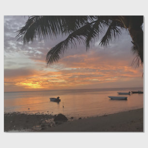 Insel Sunset Geschenkpapier