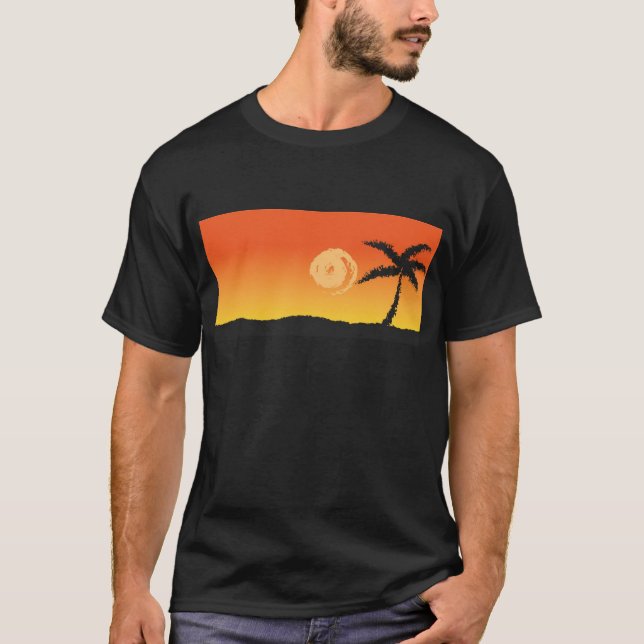 Insel Sunset T-Shirt (Vorderseite)