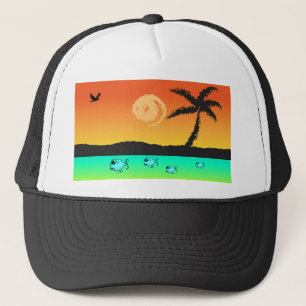 Insel Sunset Truckerkappe