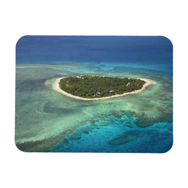 Insel Tavarua und Korallenriff, Mamanuca Magnet (Horizontal)