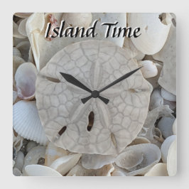 Insel Time Sandstrand Quadratische Wanduhr