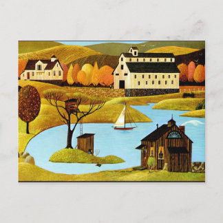 Insel Treehouse Postkarte