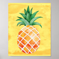 Insel Tropischer Ananas Sonniges Gelb