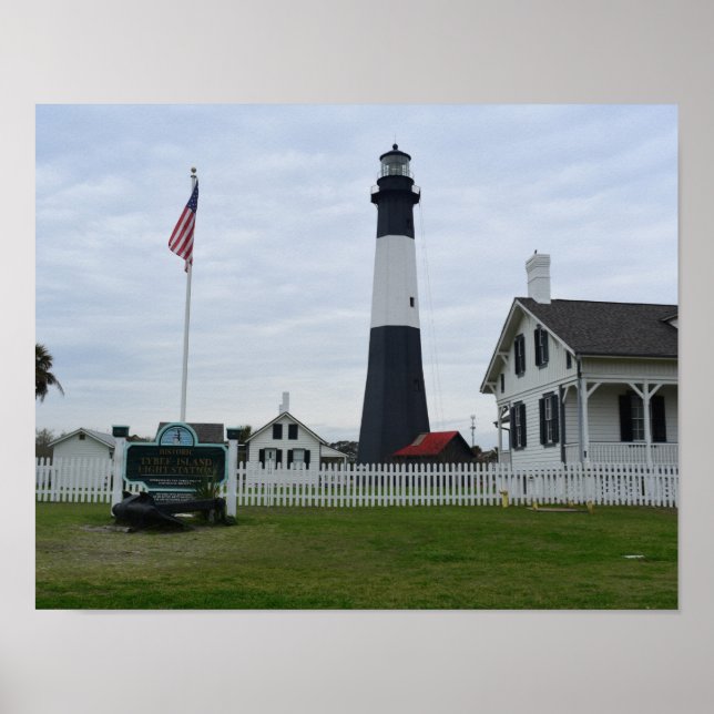Insel Tybee Lighthouse Foto auf Poster (Vorne)