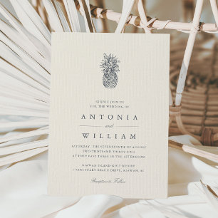 Insel Vintage Ananas Einladung zur Hochzeit
