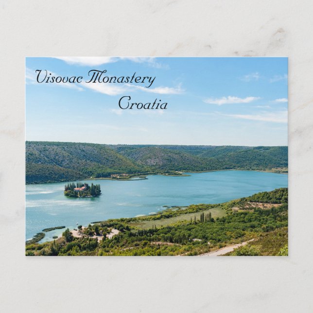 Insel Visovac Kloster in Krka NP - Kroatien Postkarte (Vorderseite)
