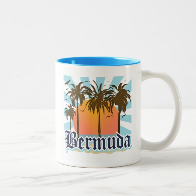 Insel von Bermuda-Andenken Zweifarbige Tasse (Rechts)