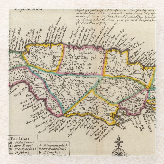 Insel von Jamaika Glasuntersetzer (Vorderseite)