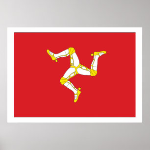 Insel von Mann Flagge Poster